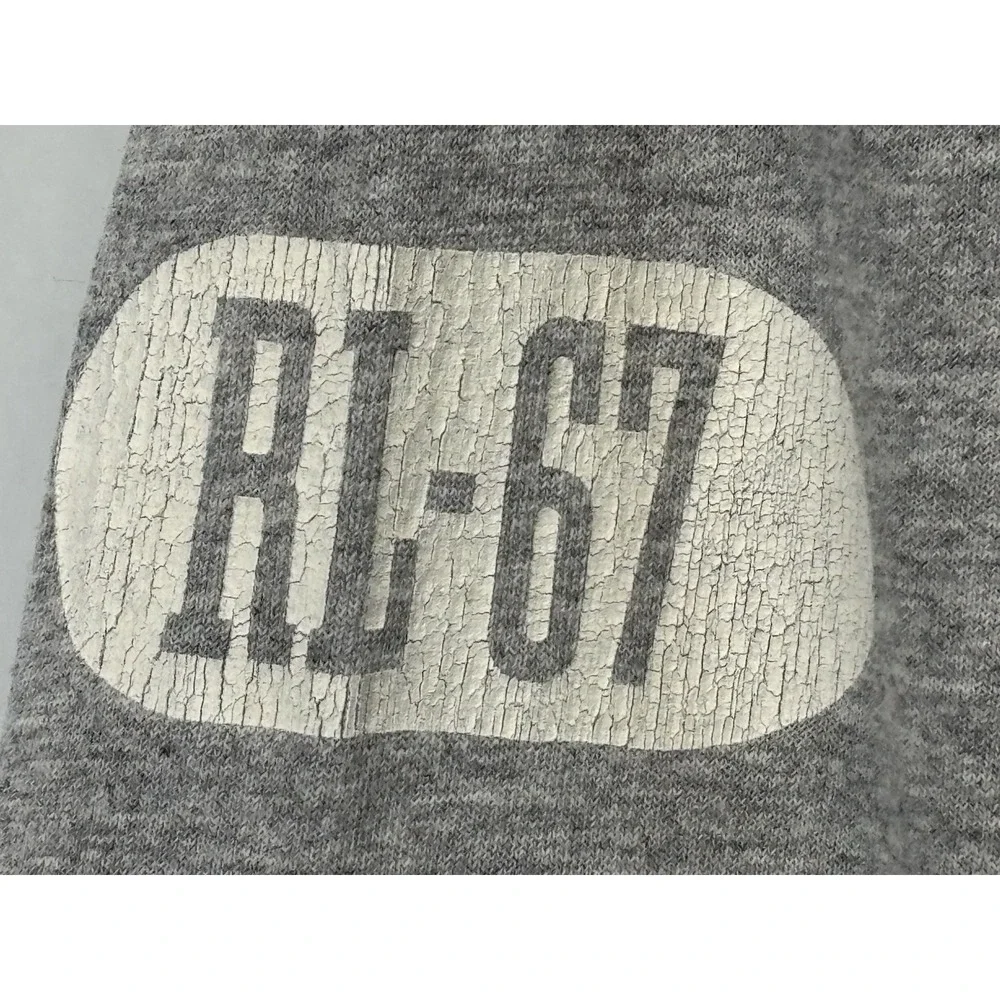Vtg Polo Jeans Co Ralph Lauren Graphic Tshirt Sz Medium Men's Grey Long Sleeve